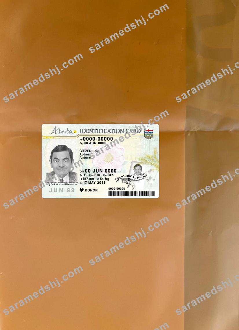 Canada Alberta ID card photolook front